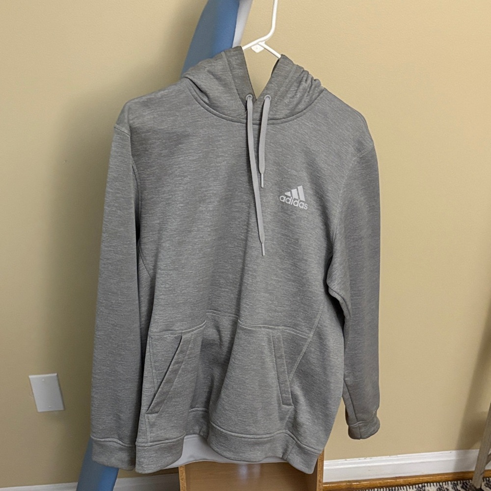 Adidas M Men's Climawarm Performance Gray Hoodie